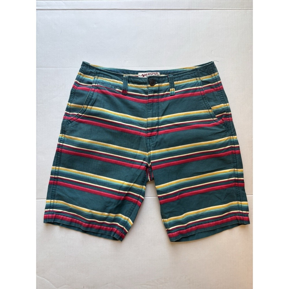 VTG  90's Arizona Jean Co Shorts‎ Mens 33 Striped Chino Southwestern Aztec Y2K